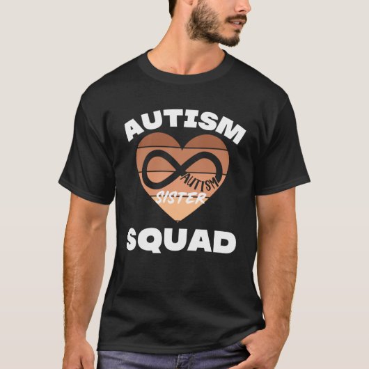 Black Autism Sister Squad My Brother Has Autism In Tシャツ (正面)