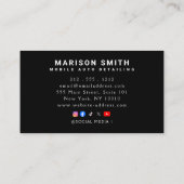 Black Auto Detailing, Auto Repair Logo Black 名刺 (裏面)