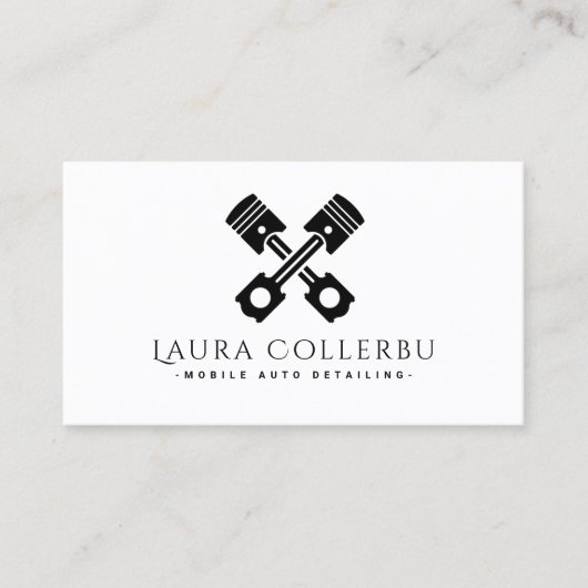 Black Auto Detailing, Auto Repair Logo Black Busin 名刺 (正面)