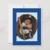 Black Baby Baseball Shower Digital Invitation 招待状 (正面)