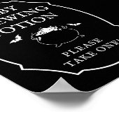 Black  Baby Brewing Potion Halloween Baby Shower ポスター (角)