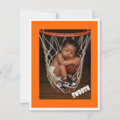 Black Baby Dribbler Shower Digital Download  招待状 (正面)