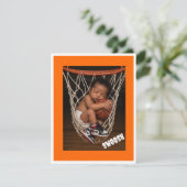 Black Baby Dribbler Shower Digital Download  招待状 (スタンド正面)