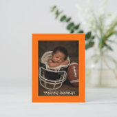 Black Baby Football Player Shower 招待状 (スタンド正面)