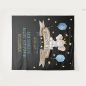 black baby shower stars balloon elephant backdrop タペストリー (正面(横))