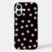 Black background with flowers Case-Mate iPhoneケース (裏面)