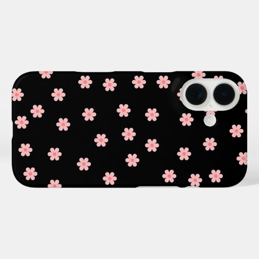 Black background with flowers Case-Mate iPhoneケース (裏面 (横))