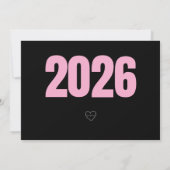 Black Background Year Picture Graduation 招待状 (裏面)