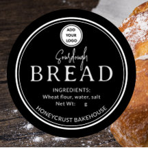 Black Bakery Sourdough Bread Add logo Sticker
