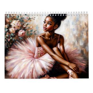 Black Ballerinas Ballet Art Calendar カレンダー