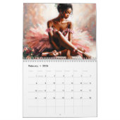 Black Ballerinas Ballet Art Calendar カレンダー (2月 2026)