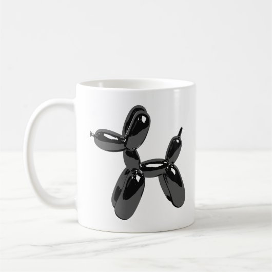 Black Balloon Dog  コーヒーマグカップ (左)
