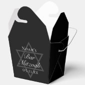 Black Bar Mitzvah Star of David Custom Fortune フェイバーボックス (見開き)