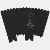 Black Bar Mitzvah Star of David Custom Popcorn フェイバーボックス (見開き)