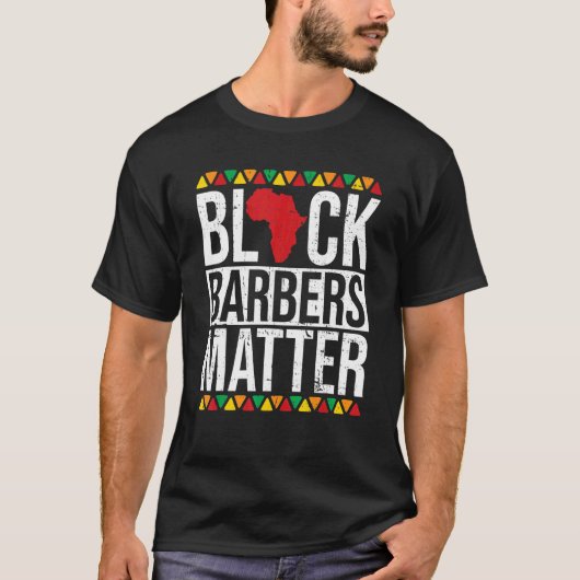 Black Barbers Matter African American Black Histor Tシャツ (正面)