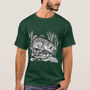 Black Bass - Largemouth bass Tシャツ