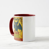 Black Bat Firecracker Vintage Mug マグカップ (正面左)