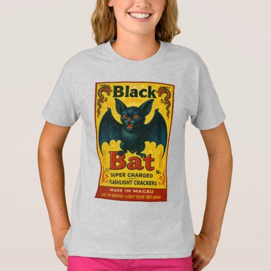 Black Bat Retro Firecracker Youth Tee Tシャツ (正面)