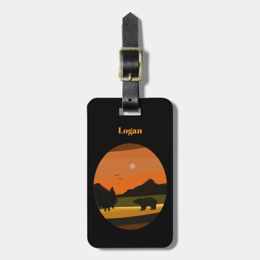 Black Bear  ラゲッジタグ (正面縦)