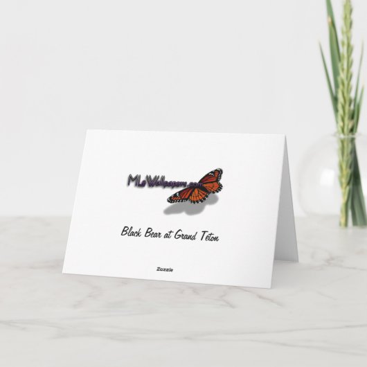 Black Bear at Grand Teton カード (裏面)