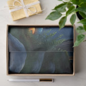 Black Bear at the stream under moonlight 薄葉紙 (ギフト)