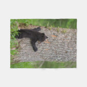 Black Bear Cub | Great Smoky Mountains フリースブランケット (正面(横))