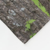 Black Bear Cub playing on Tree Limb フリースブランケット (角)
