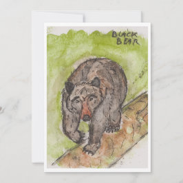 Black Bear Greeting Card シーズンカード