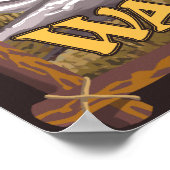 Black Bear in Forest – ワシントン山ベイカー ポスター (角)