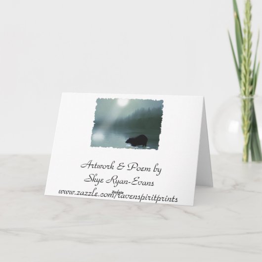 BLACK BEAR & LAKE Greeting & Noteカード カード (裏面)