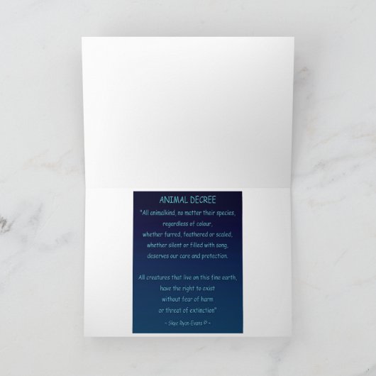 BLACK BEAR & LAKE Greeting & Noteカード カード (内部)