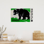 Black Bear - Matchbox Print - Aesthetic Wall Art ポスター (キッチン)