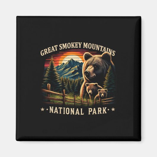 Black Bear Mother Great Smokey Mountains National  マグネット (正面)