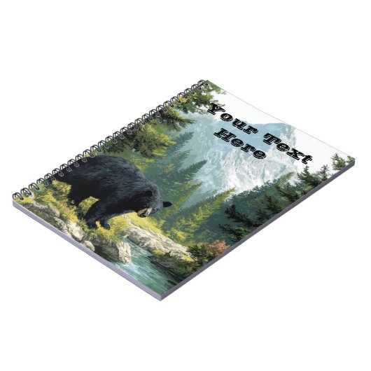 Black Bear Nature  ノートブック (左側)