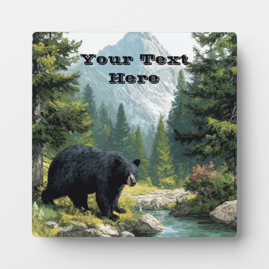 Black Bear Nature  フォトプラーク (正面)