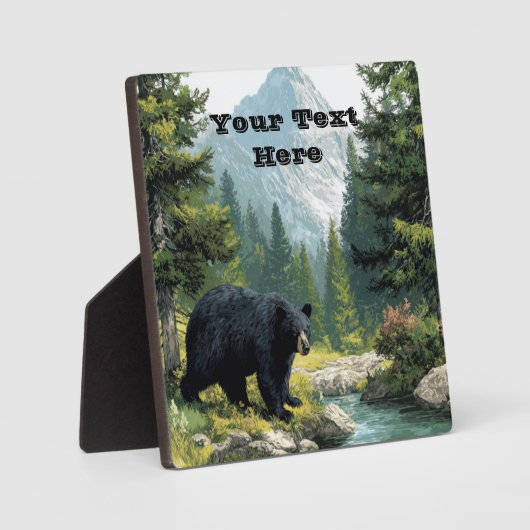Black Bear Nature  フォトプラーク (正面)