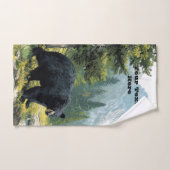Black Bear Nature Towel Set Personalize It バスタオルセット (ハンドタオル)
