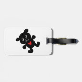 Black Bear with Red Heart ラゲッジタグ (裏面横)