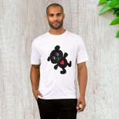 Black Bear with Red Heart Tシャツ