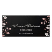 Black Beautician Promotion Services ピンクフラワー ラックカード (正面)