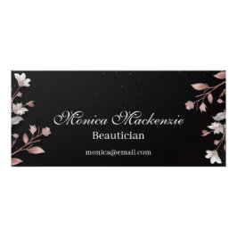 Black Beautician Promotion Services ピンクフラワー ラックカード