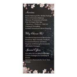 Black Beautician Promotion Services ピンクフラワー ラックカード