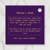 Black Bee Honey Label Metallic Gold Text  フェイバータグ (裏面)