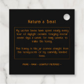 Black Bee Honey Label Metallic Gold Text  フェイバータグ (裏面)