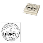 Black Bee Honey Label Metallic Gold Text  ラバースタンプ (押印)