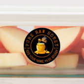 Black Bee Honey Label Metallic Gold Text  ラベル (貼付)