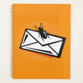 Black Beetle Insect on Envelope プランナー手帳 (正面)