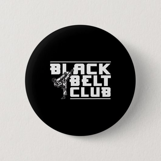 Black Belt Club - Karate Black Belt  缶バッジ (正面)