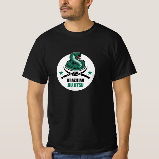 Black Belt Cobra Brazilian Jiu Jitsu Tシャツ (正面)