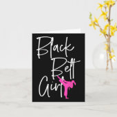 Black Belt Girl Karate Jiu Jitsu Taekwondo Martial カード (黄色い花)
